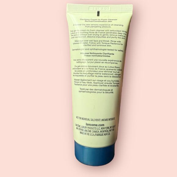 Lancome Gel Radiance Clarifying Foam Cream Cleanser Normal/Combination Lot 8.2oz - Picture 2 of 4